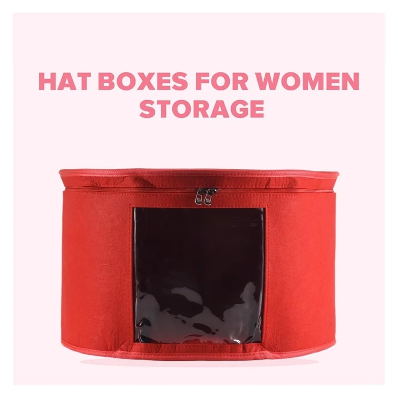 Hutbox-Organizer, runde Reise-Hutboxen, Faltbare Hut-Aufbewahrungstasche mit staubdichtem Deckel, große Hut-Aufbewahrungsbox, Hutboxen für Schlafzimmer, Umzug