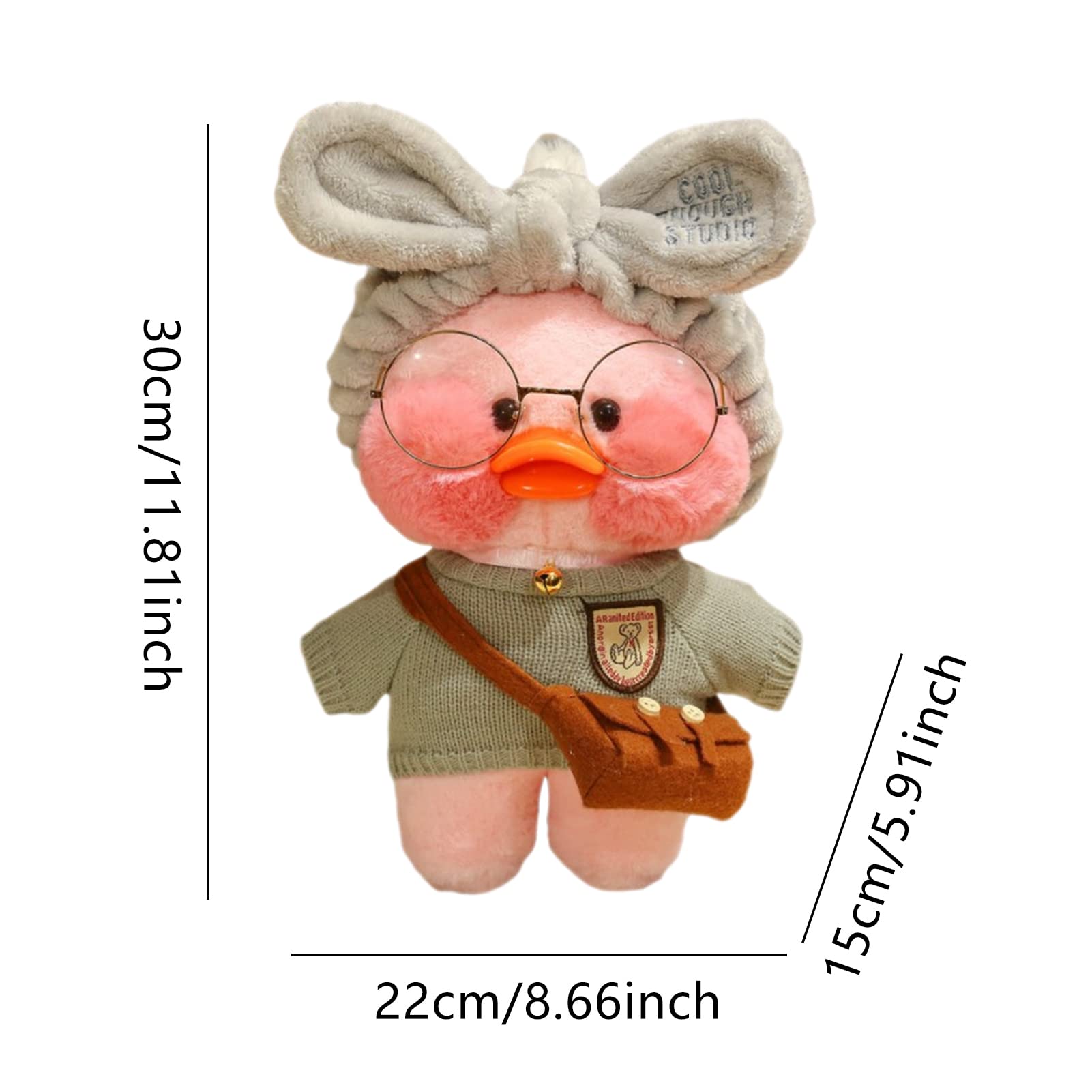 Canard En Peluche Jaune Avec Lunettes - Jouet Décoratif Mignon Pour La Maison, Idée Cadeau Parfaite