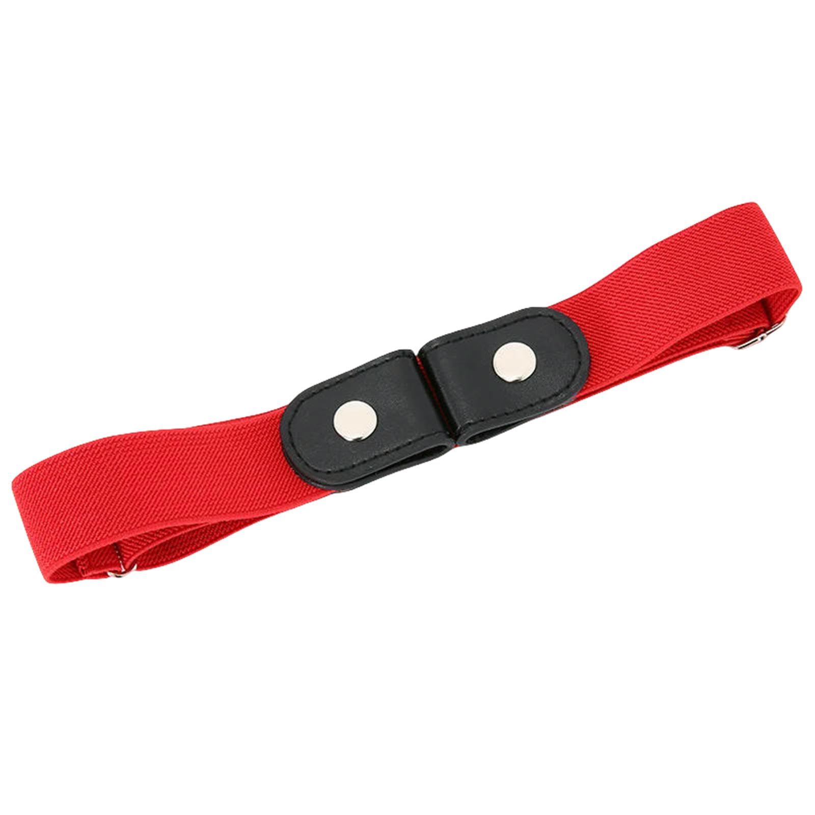 Ceinture sans boucle élastique rouge pour jean et pantalon 60-95cm