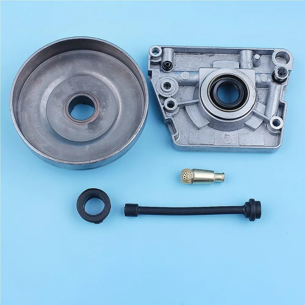 Línea de Aceite 3/8 "x7T Kit de Engranaje de Tornillo sin Fin de Tambor de Embrague Recto Apto for Piezas de Repuesto de Motosierra Jonsered 625 II 630 670 Champ