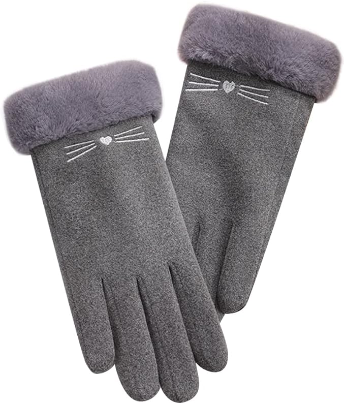 Winter Gloves For Women, Touch Screen Cashmere Snow Gloves Winter Women Warm Cycling Touchscreen Ladies Thermal Gloves