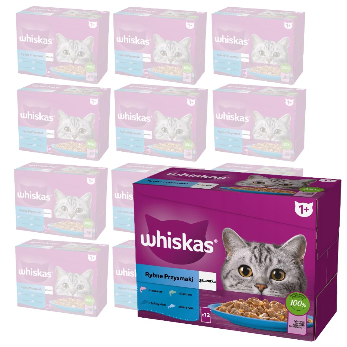 WHISKAS Adult mokra karma dla kota w saszetkach 12 x 85 g Rybne Przysmaki x 12