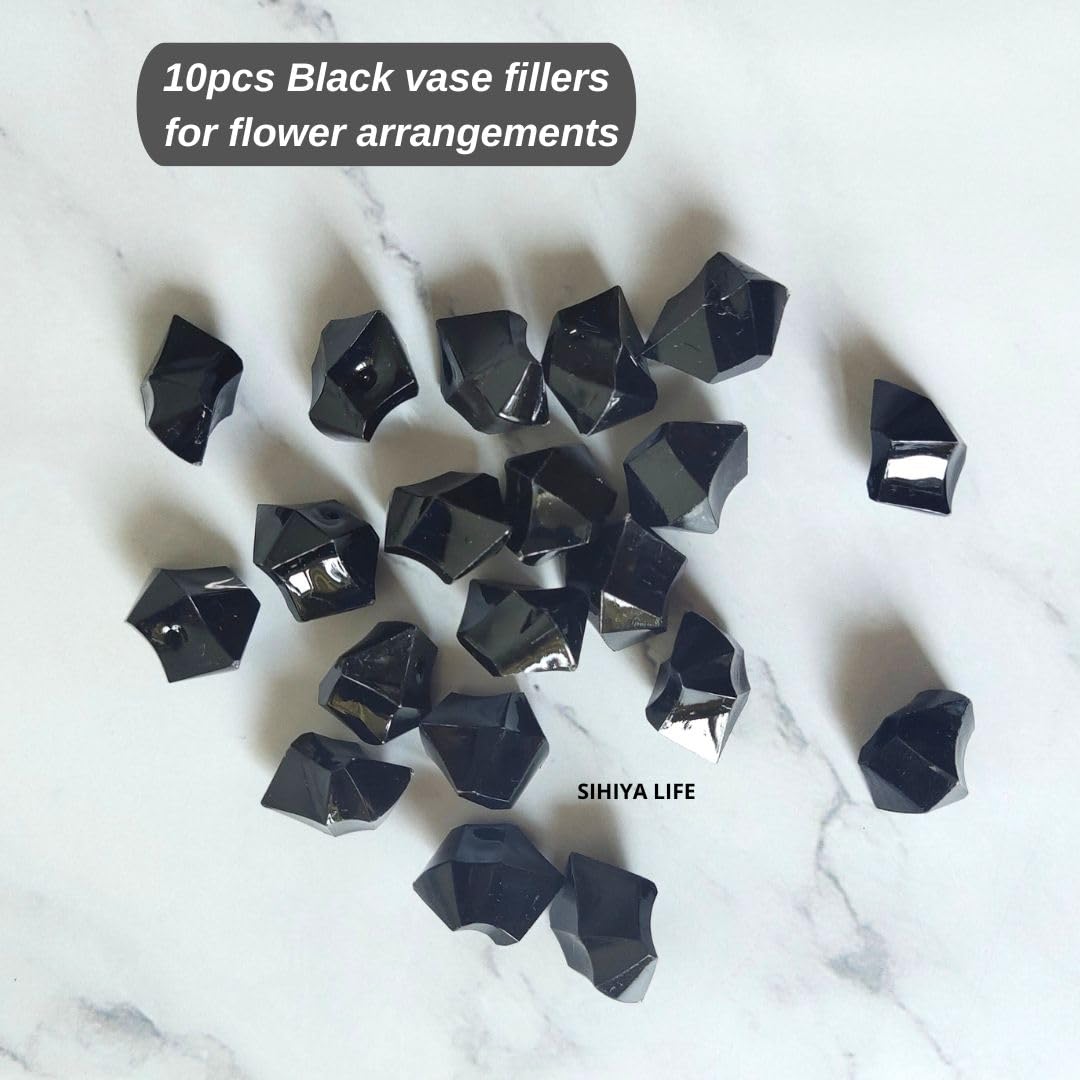 Wave Design Ceramic Vase, Modern Pampas Flower Vase, Minimalist Nordic Ins Style Vase for Home Decor, Wedding, Dinners, Party, Events, Office & Gifting (Black, Small Style -1)