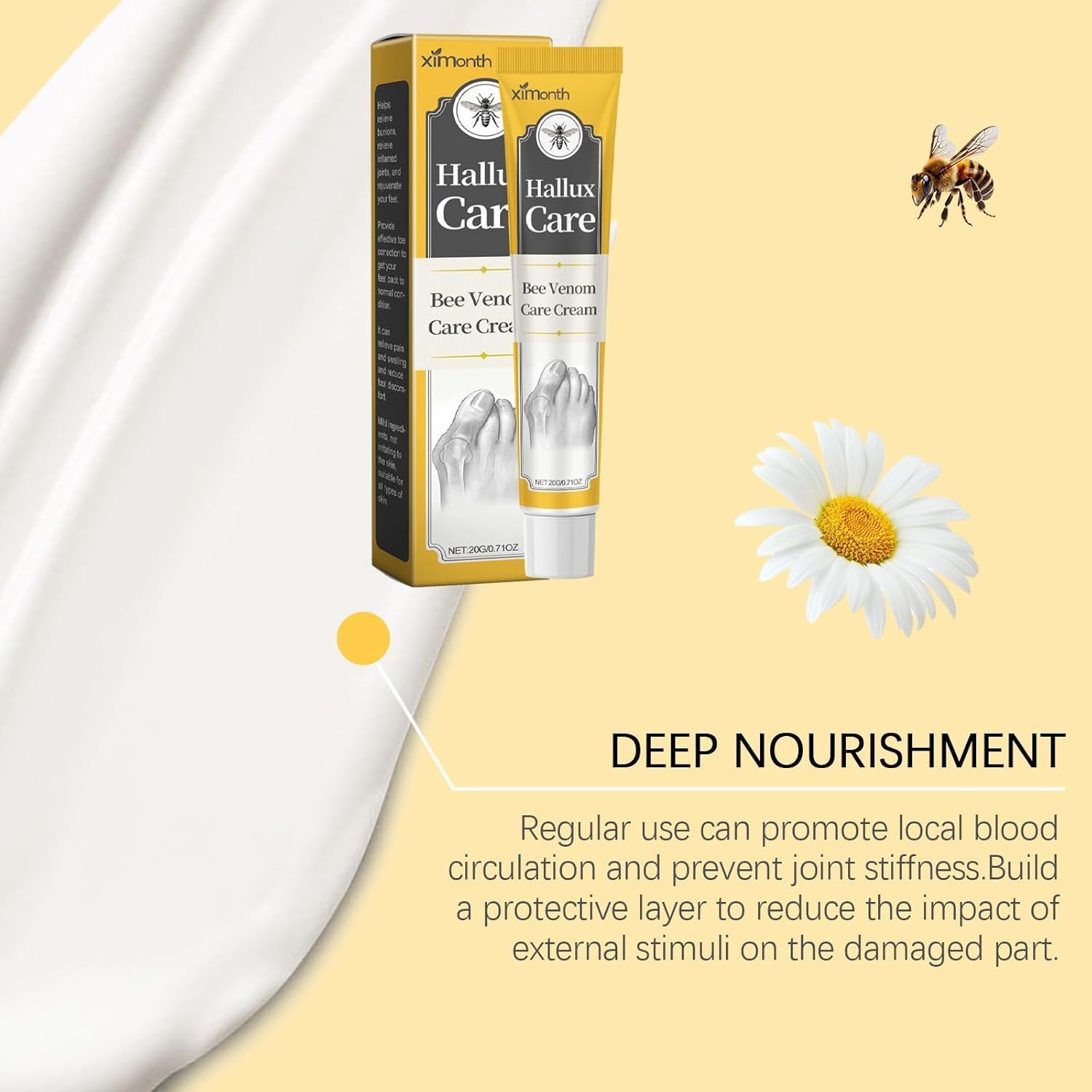 Flysmus Halluxcare Bee Venom Treatment Cream, 20g Halluxcare Bee Venom Treatment Cream, Flysmus Hallux Care Bee Venom - Image 3