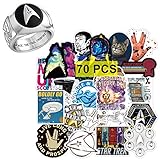 Kilmila Star Science Trek Stickers 70pcs（with Starship Ring）Gifts Science Fiction Movie Merch...