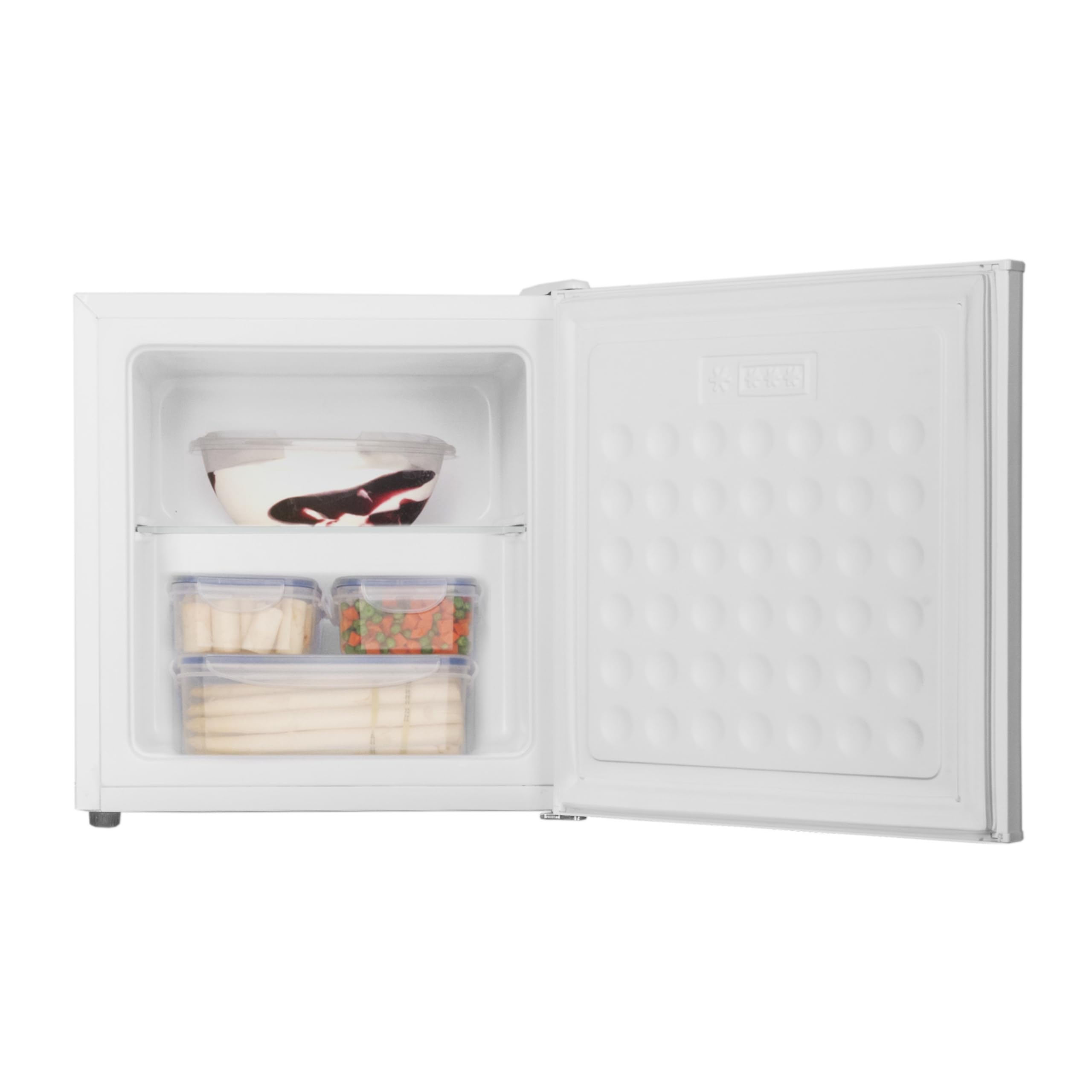 Amica Mini Gefrierschrank freistehend 50x48x44,5 cm 32L 4‑Sterne‑Gefrierfach mit Eiswürfelbehälter Freezer AGB 3010 W - Weiß