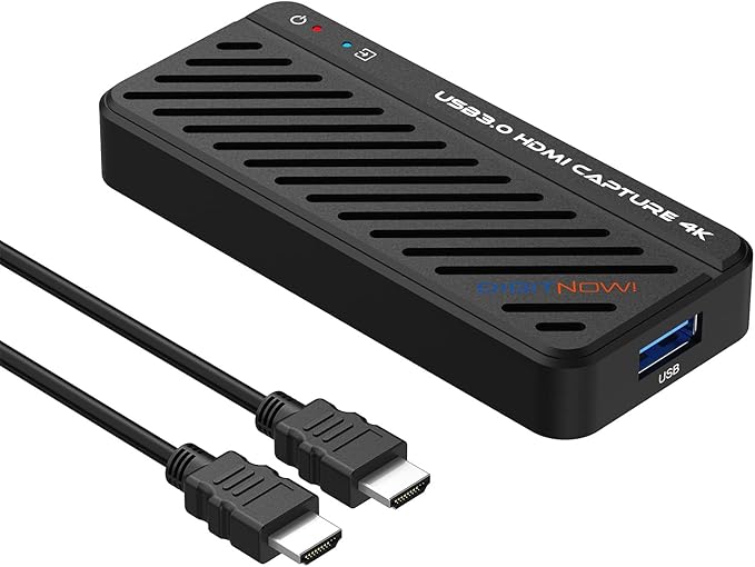 DIGITNOW!4K HD 60S USB3.0 Capture Card,Audio Video Digitalisierer HDMI 4K Videoaufnahmekarte mit