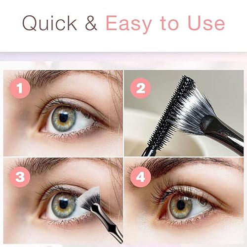 Miniatura 5 de Peine de pestañas 2024, cepillo de pestañas festoneado de ángulo plegable, cepillo de pestañas en ángulo de 120, herramientas de maquillaje, cepillo