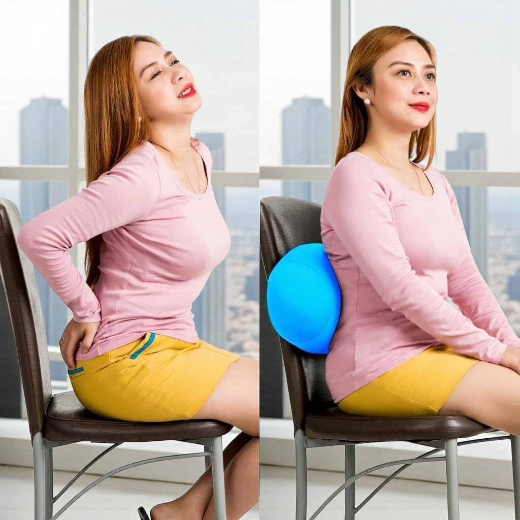 Travel Fanatics Standard Microbead Pillow – 7"x12" Squishy Neck and Body Support Pillow for Travel, Airplane, Car – Soft and Flexible Comfort for Neck, Back, Legs, and Whole Body - Blue - Image 5