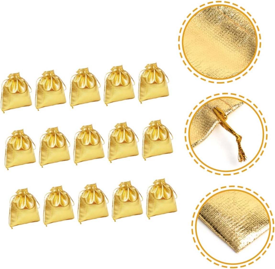 4sets Small Drawstring Bag Multi-purpose Drawstring Pouch Stylish Party Bag for Jewelry 100pcs*4