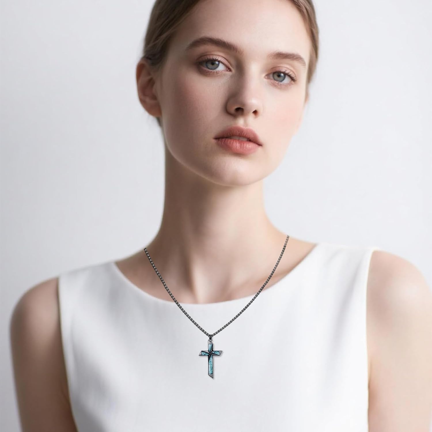 Cross Necklace for Men, 925 Sterling Silver, Religious Jewelry Gift image 4