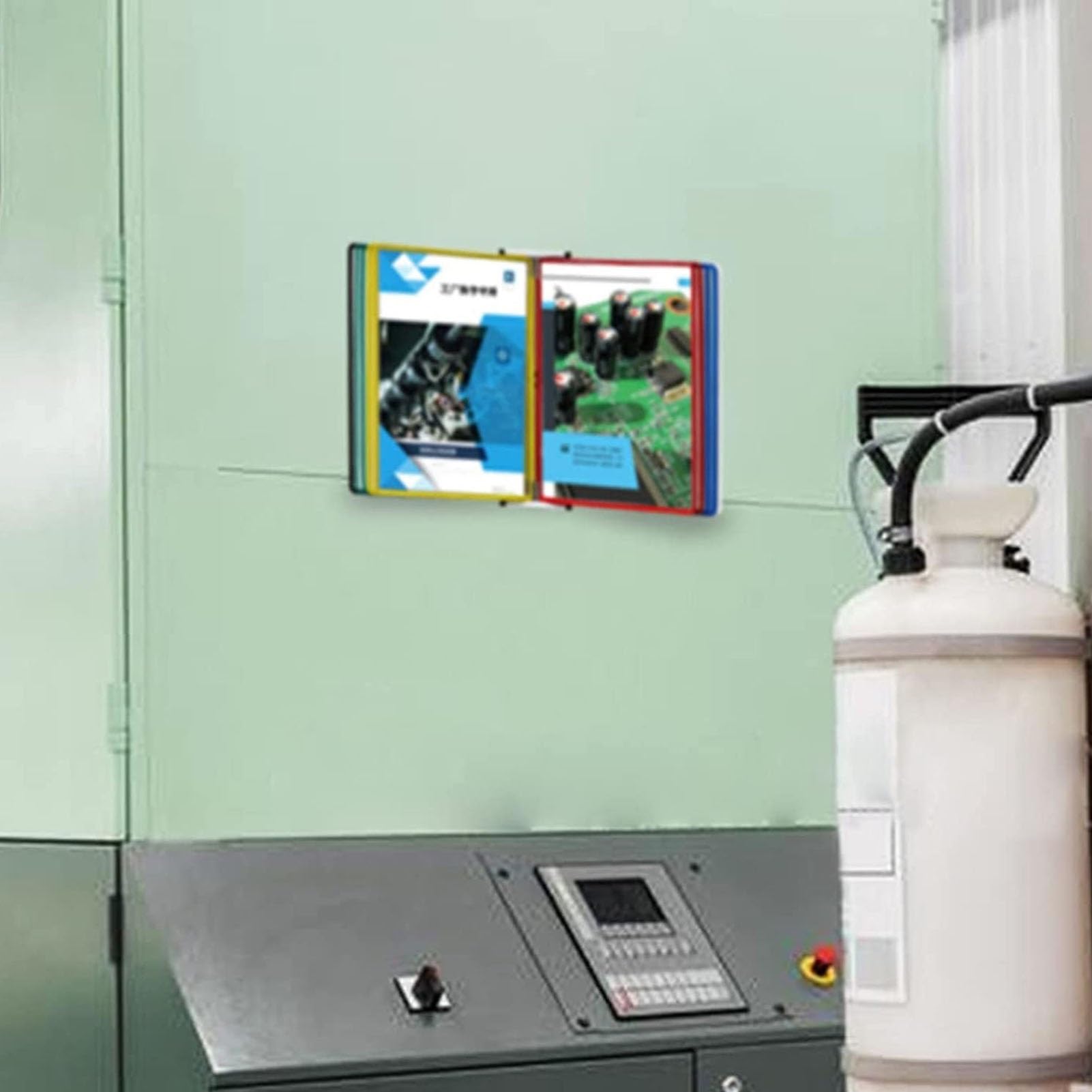 Cartelle, 10 tasche espositive in metallo, formato lettera, for ufficio/casa for conservare ed esporre documenti A4