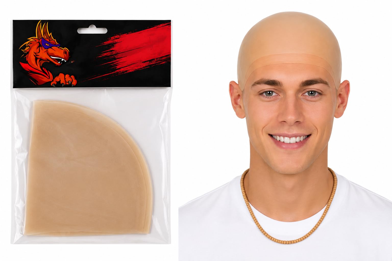 Latex Rubber Bald Cap Skin Head Fancy Dress Costume Accessory Headwear