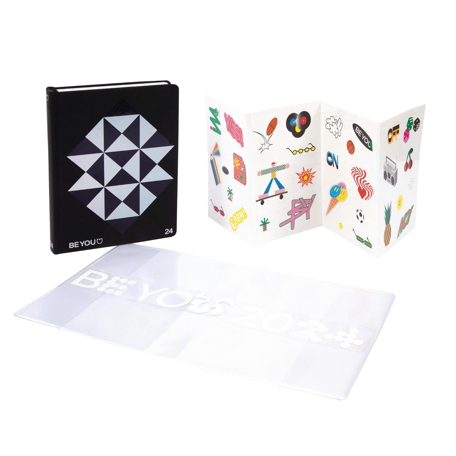 BE YOU Luxury School Diary 2023-2024, 12 Months, September 2023 - August 2024, School Diary with Sticker and Sketch Pages with Transparent Cover, Medium Size 12.5 x 16.5 cm      Unknown Binding – Notebook, June 1, 2023