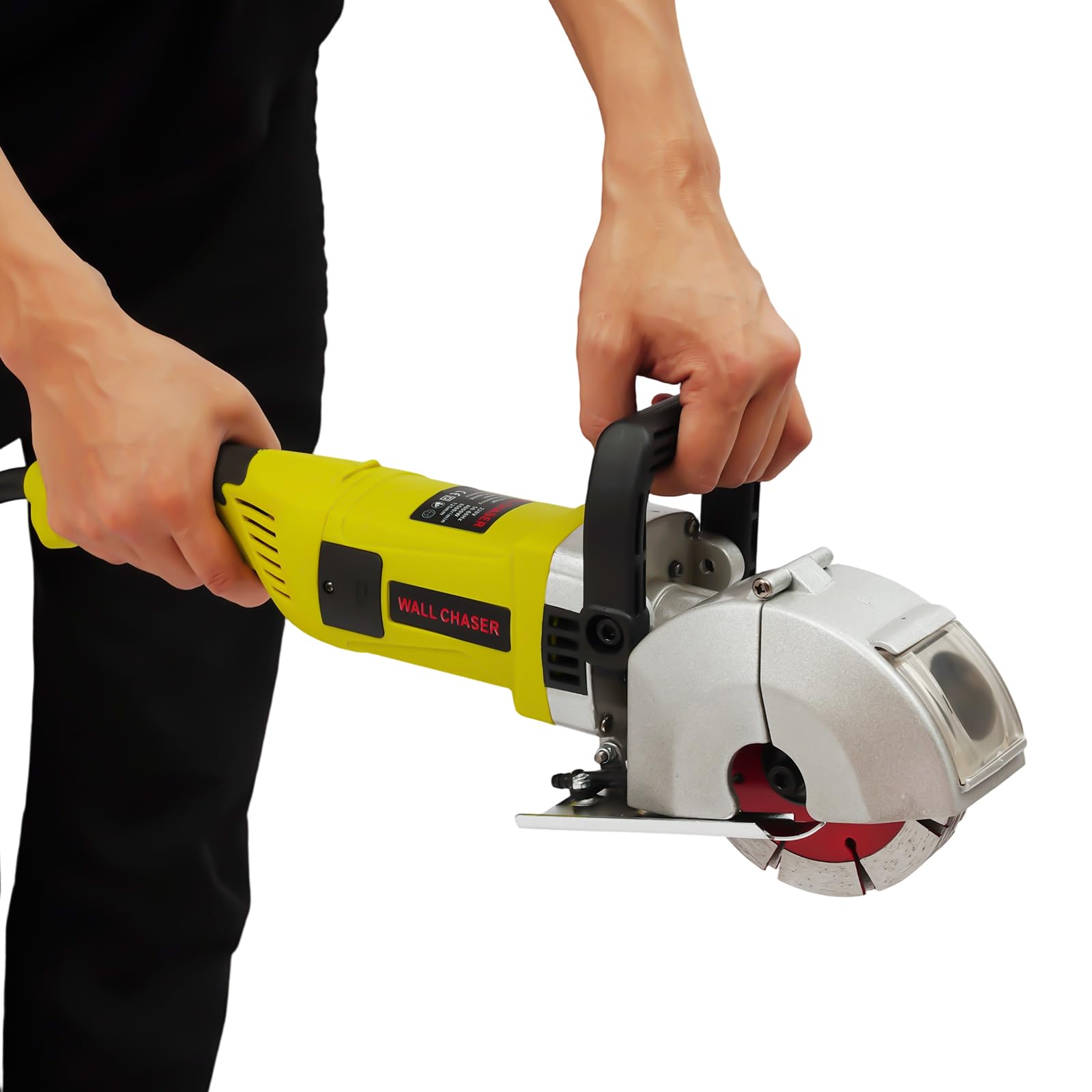 Fraiseuse électrique de rainure 4000W, rainureuse maçonnerie 6500 tr/min, machine à rainurer le béton