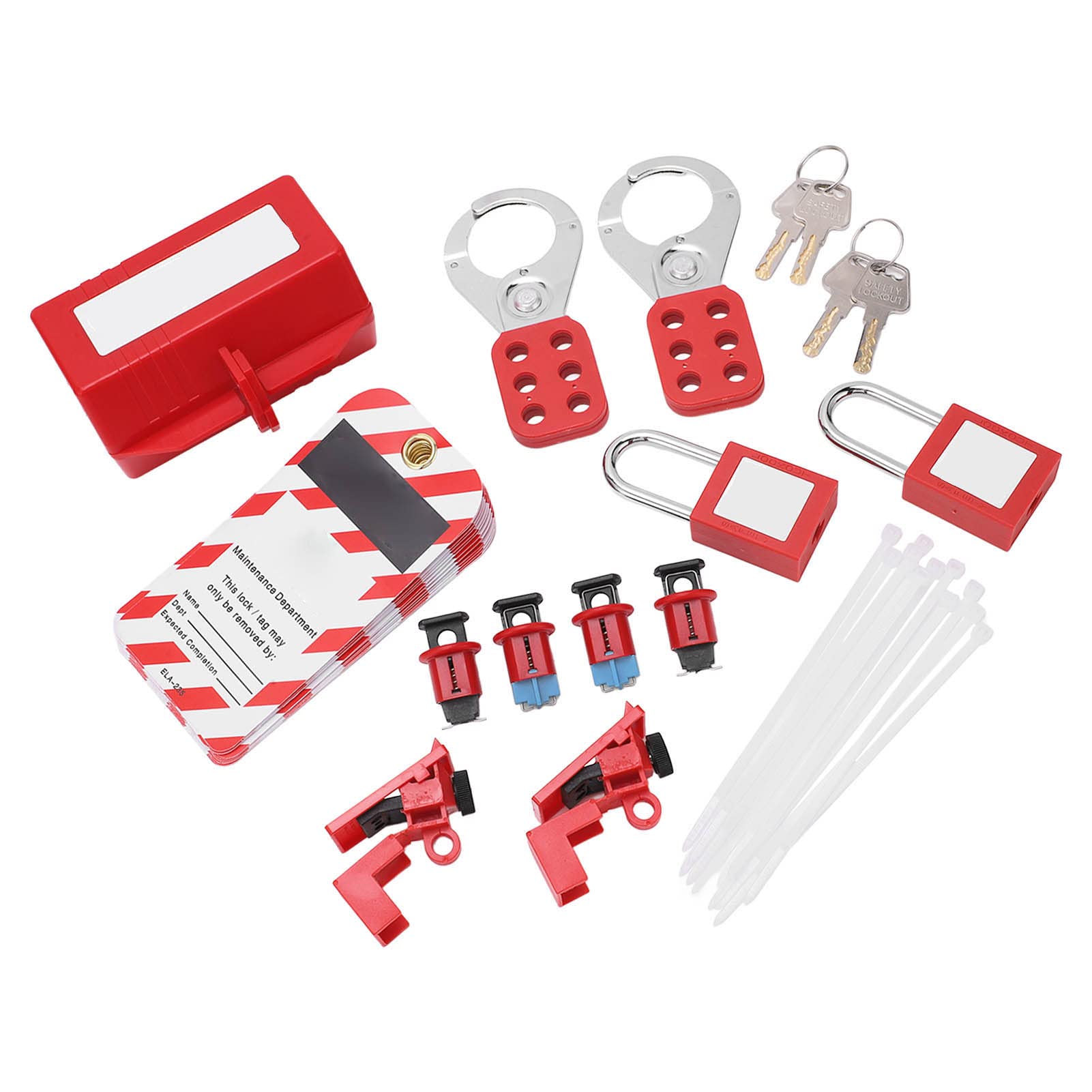 Set di lucchetti di sicurezza , kit di tagout di blocco elettrico Set completo Alta sicurezza Facile riporre per prodotti chimici industriali