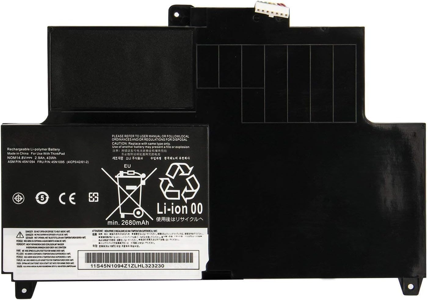 45N1092 45N1093 45N1094 45N1095 45N1169 45N1168 4ICP5/42/61-2 Laptop Battery Replacement for Lenovo Thinkpad Edge S230u Twist Series(14.8V 43Wh)