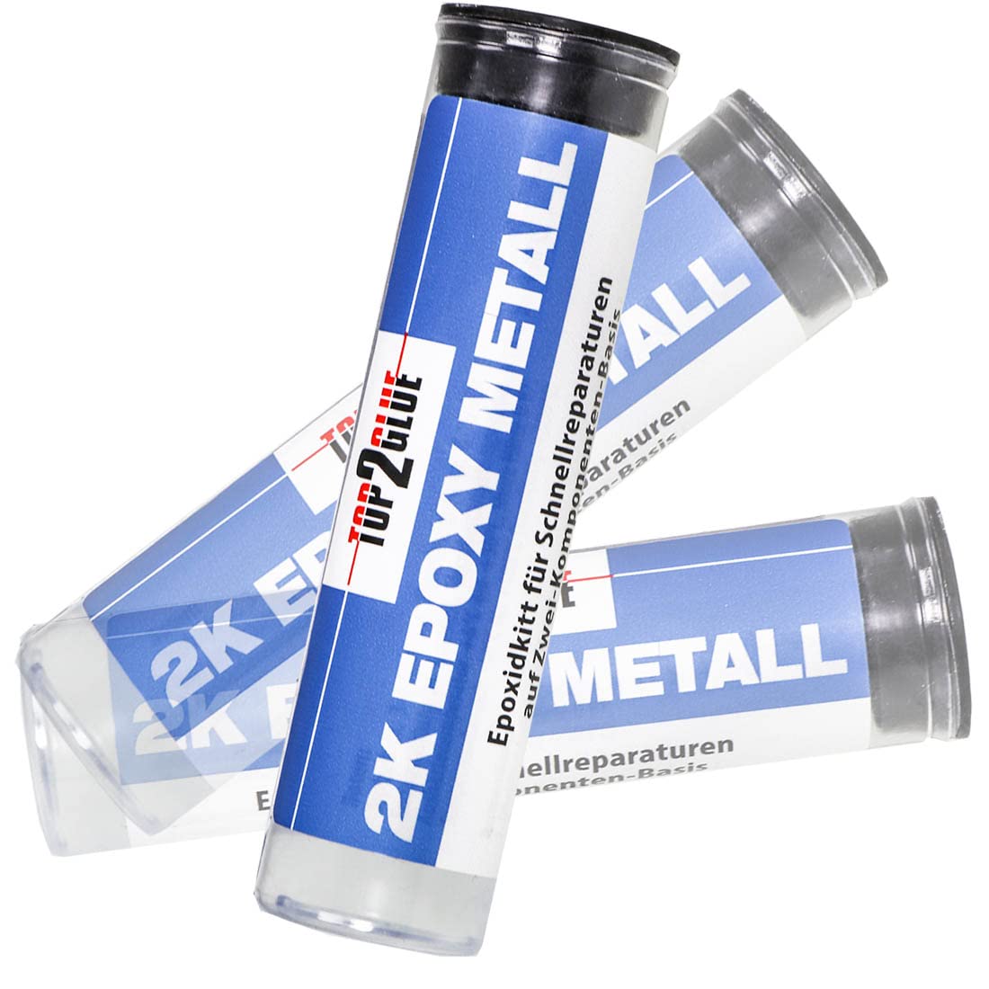 TOP2GLUE Wasserfeste 2k Epoxidharz Knete - 2K Epoxid Kitt für Schnellreparaturen - Kaltmetall - Powerknete - Reparaturknete - Epoxidharz Knetmasse - zwei Komponentenkleber extra stark (1)