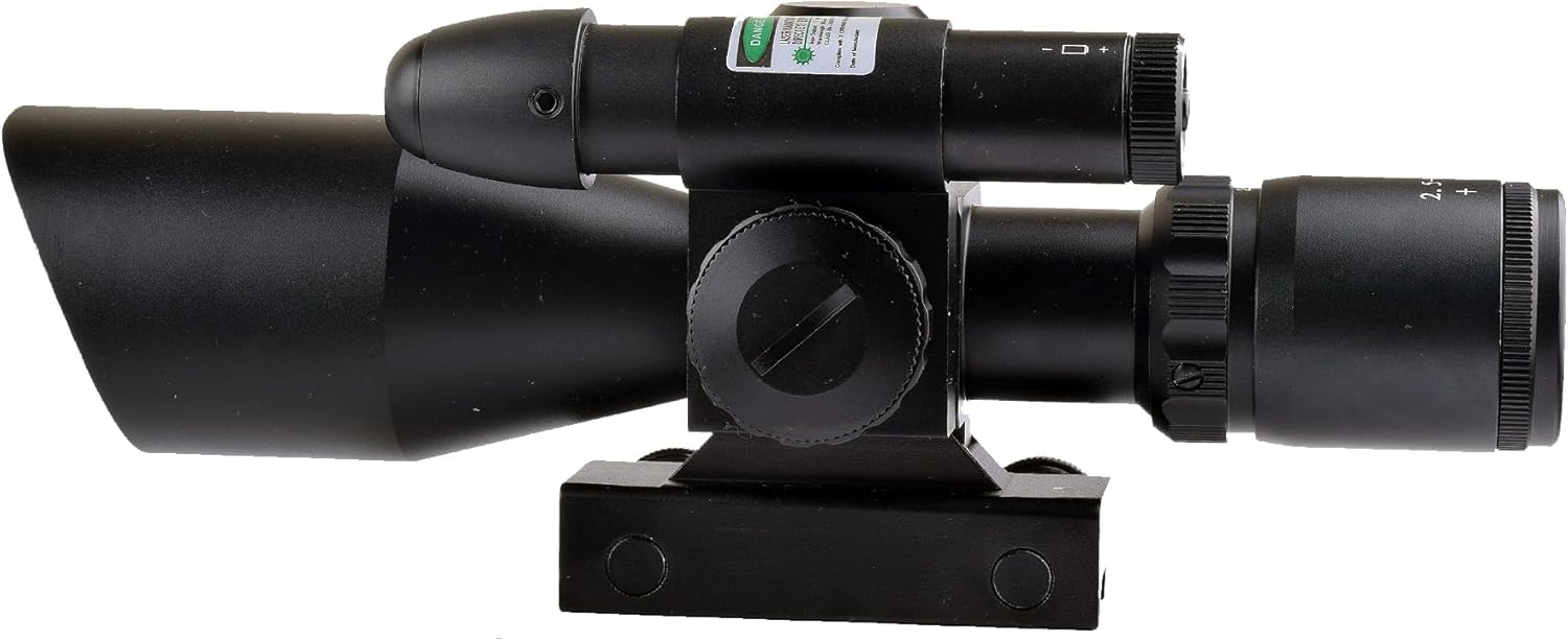 Green Laser 2.5-10x40 Riflescope with Mil-Dot Reticle & Illuminated Reticle for Hunting