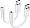 Adaptador JXMOX USB Tipo C a Jack de Audio 3.5mm (Paquete de 2), Cable Dongle USB C a Aux para iPhone 17 Air 16 15 Pro Max, Samsung Galaxy S23 S24 S25 Ultra, iPad Pro, MacBook, Pixel 9 1