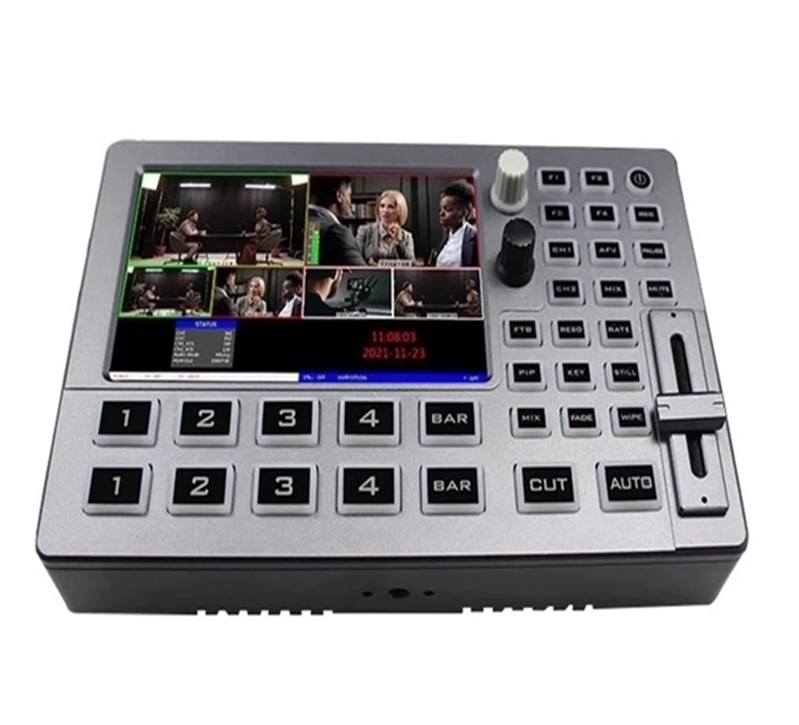 HDMI-Switch-Splitter, HDS8101 HDS8107 HDS8301 Video-Umschalter 5'' Full-HD-LCD-Display 4-Kanal-HDMI-Eingang Hochauflösende Reale Szenen Einfach einzurichten (Color : HDS8101, Size : R)
