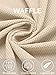 COOFANDY Men's Button Down Waffle Shirt Jacket Casual Long Sleeve Shacket Lightweight Overshirts with Flap Pockets