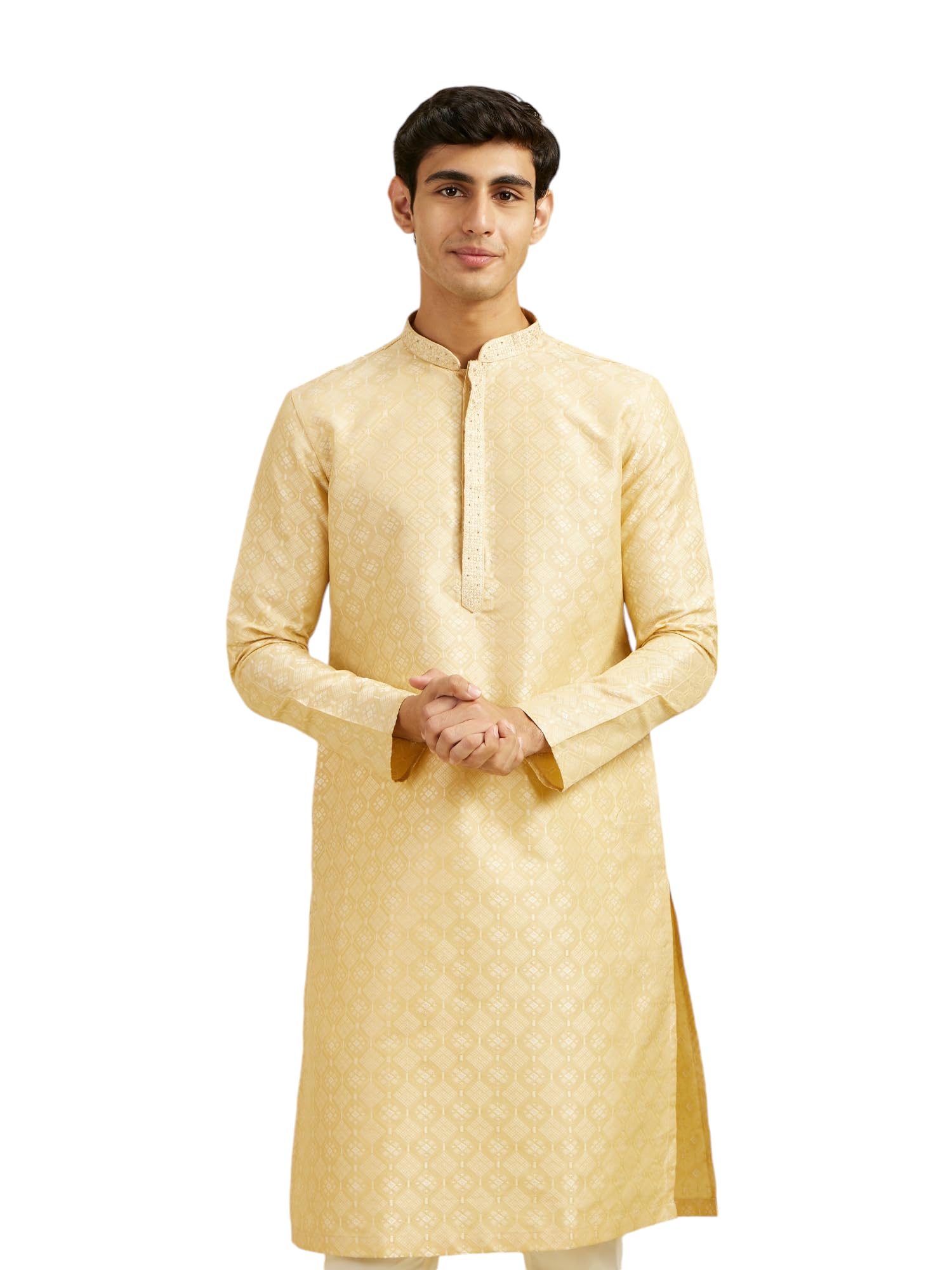 diwas by manyavar Men's Brocade Thread Work Kurta (1pc)-picture-13