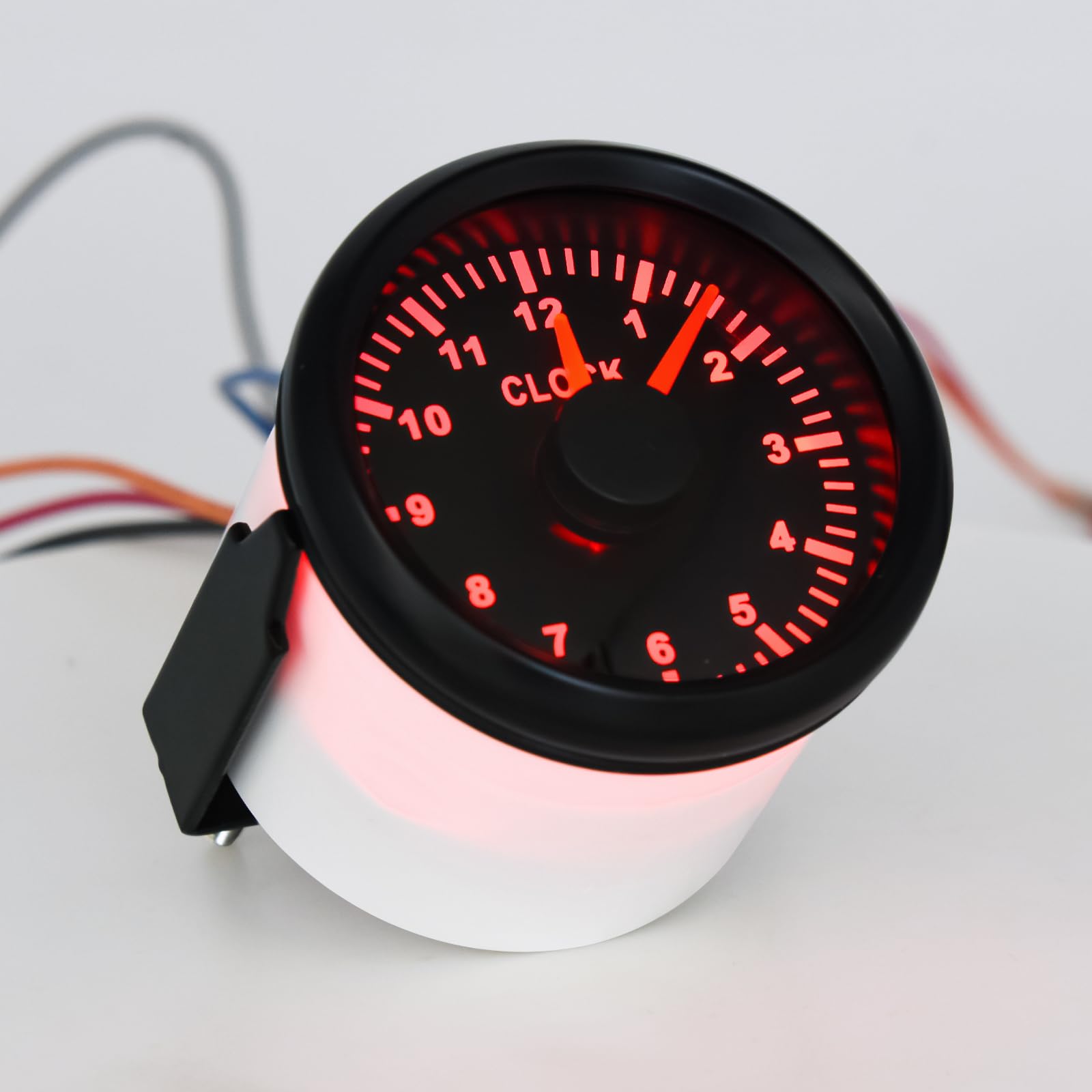 52 mm Taktanzeige mit roter Hintergrundbeleuchtung, 0-12 Stunden Stundenzähler, für Auto, Boot, Yacht, 9-32 V