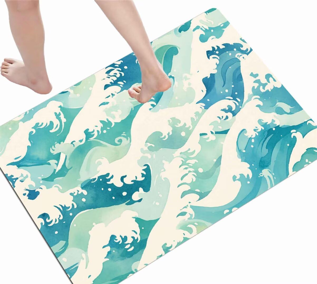 Tapis de bain séchage rapide 50x80cm auto sechant rug absorbant mince