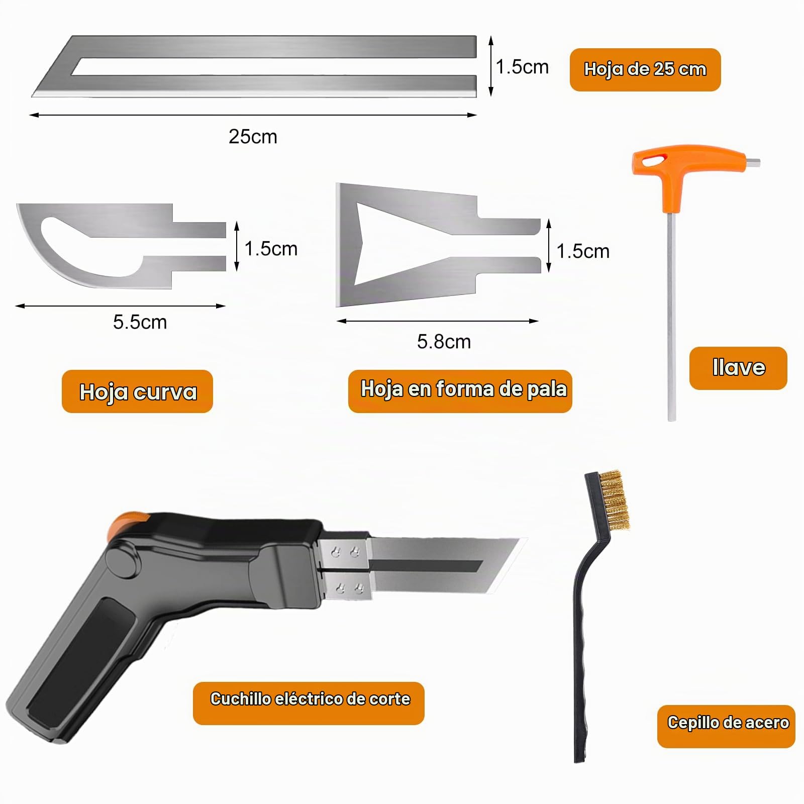 Poliestireno Extruido, Cortador Eléctrico de Espuma de Poliestireno | 300W Cuchillo Caliente Eléctrico, 0-600 ℃ Cortador de Tela Profesional con 3 Cuchillas para EPS/EPP/KT/EVA/PU/Caucho/Tela