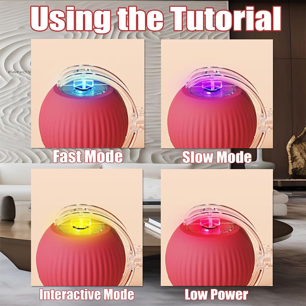 3 Palline Interattive Per Gatti - Movimento Automatico, Evita Ostacoli, Ricarica USB, Giochi Per Gatti Attivi E Curiosi - Foto 3