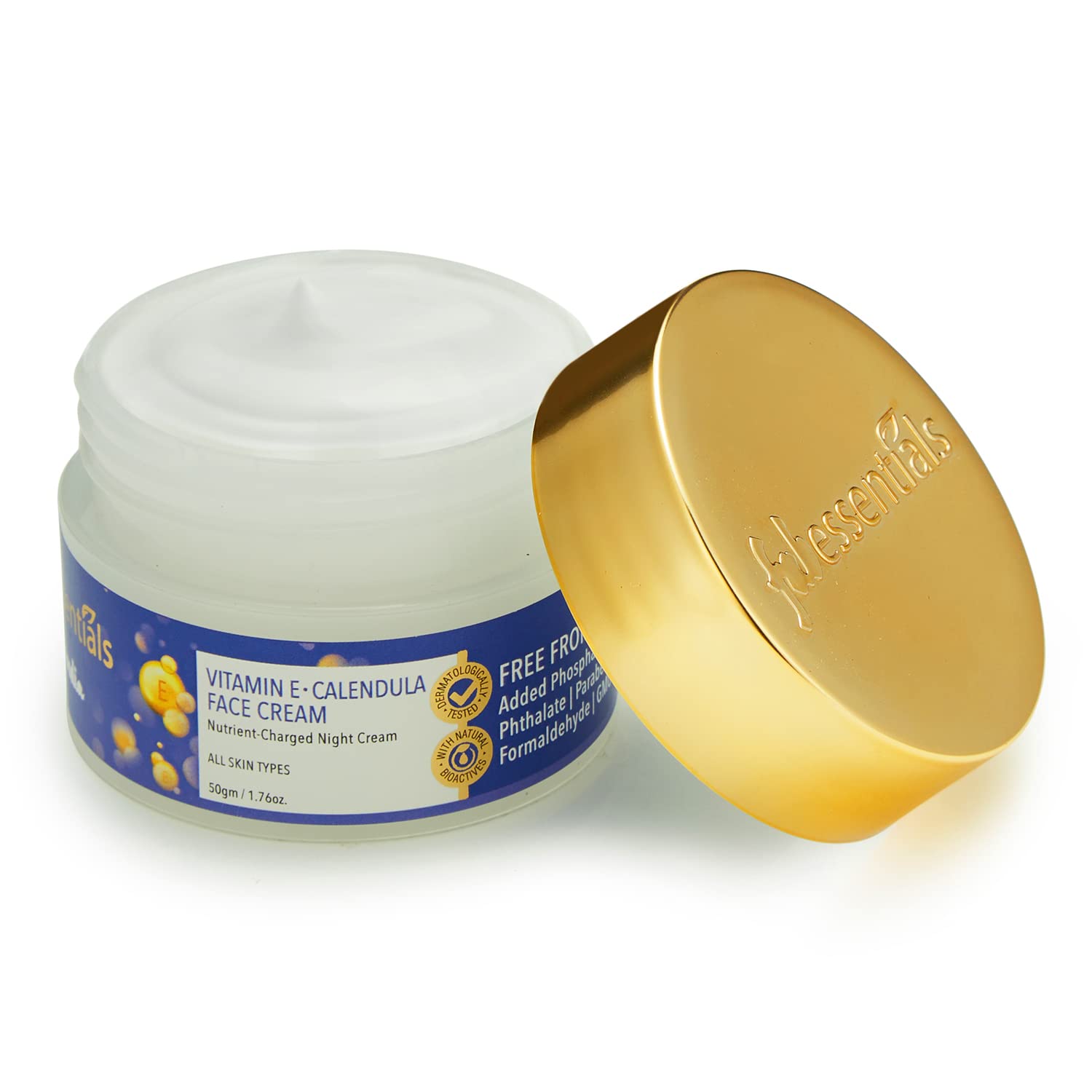 Fabessentials Vitamin E Calendula Night Cream - 50gm | Vitamin E Moisturizer Fream For Face | Reduces Signs of Ageing, Fine Lines & Wrinkles | For Nourished & Younger Looking Skin | Day-Night Moisturization Night Face Cream