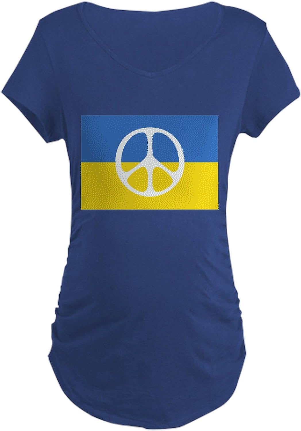 CafePress Pray for Peace in Ukraine Maternity T Shirt Women's Maternity Ruched Side T-Shirt