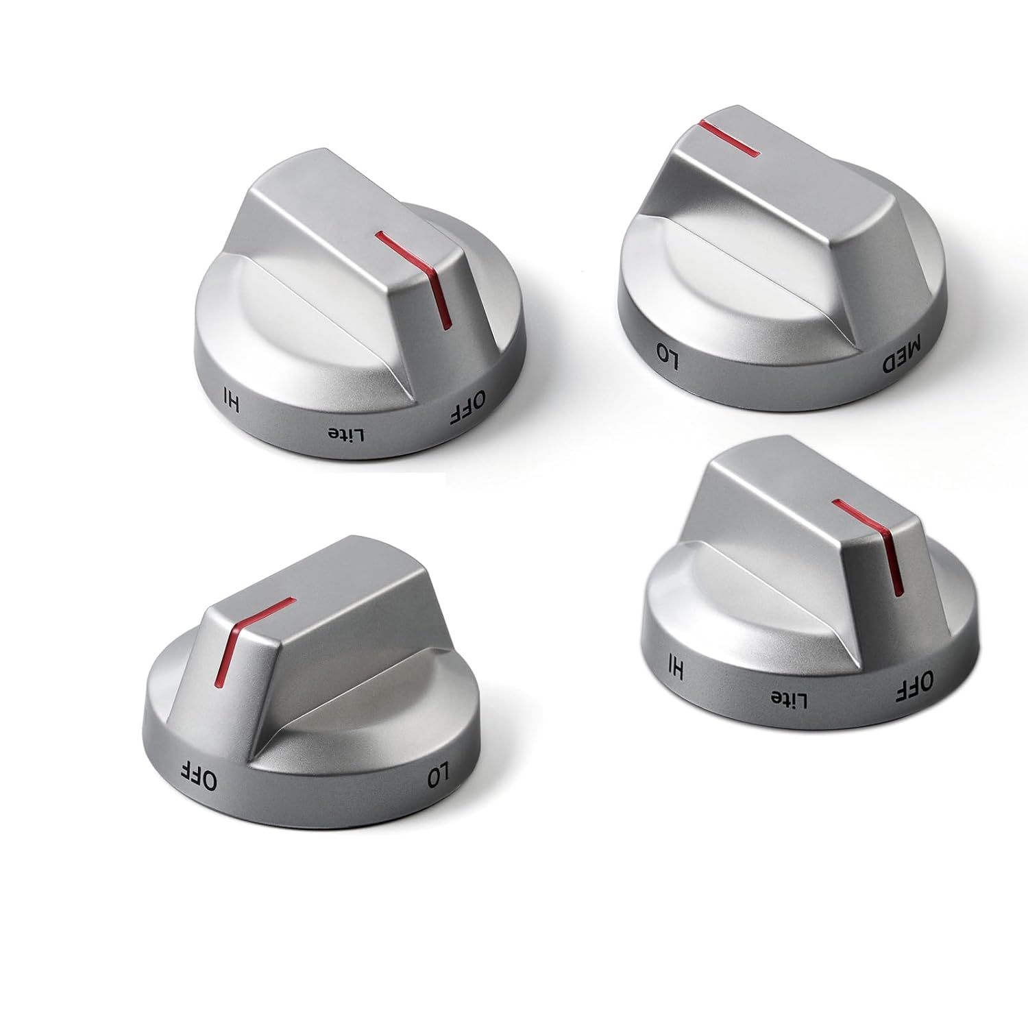 Atgestore DG94-03500A/Z Stove Knob Replacement for Samsung Stove Parts DG94-03500W DG94-03500U NX60T8111SS NX60T8311SS Samsung Range Part Gas Burner Knobs Cooktop Control Knobs Plastic Gray