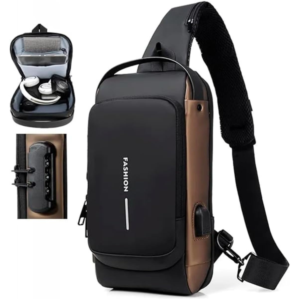 Mochila masculina com cadeado à prova d’água anti-roubo bolsa com porta de carregamento USB bolsa de ombro mochila transversal Preto com Dourado ®Hallure em promoção! Veja a oferta e mais achadinhos de Mochilas & Pastas Masculinas 2 Hoje é o melhor dia para comprar Mochila masculina com cadeado à prova d’água anti-roubo bolsa com porta de carregamento USB bolsa de ombro mochila transversal Preto com Dourado ®Hallure com aquele preço maroto! Promoção! Aproveite a oferta! 2