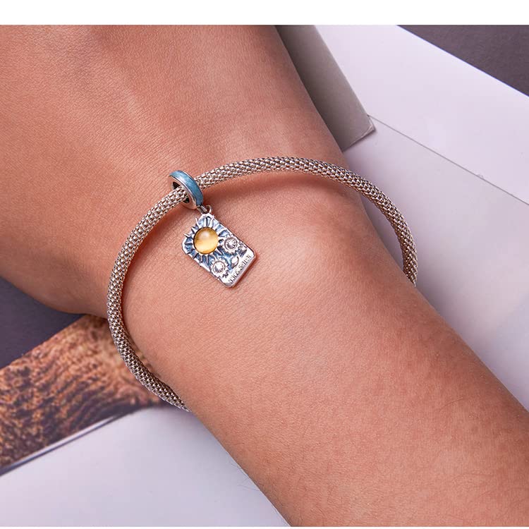 Colgante de sol tarot de plata 925 para pulsera y collar de mujer 6