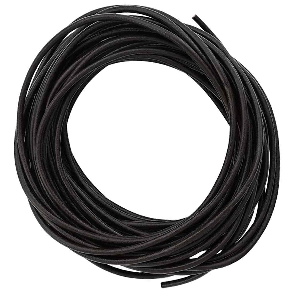 Cordón de cuero trenzado para manualidades, redondo, diámetro de
