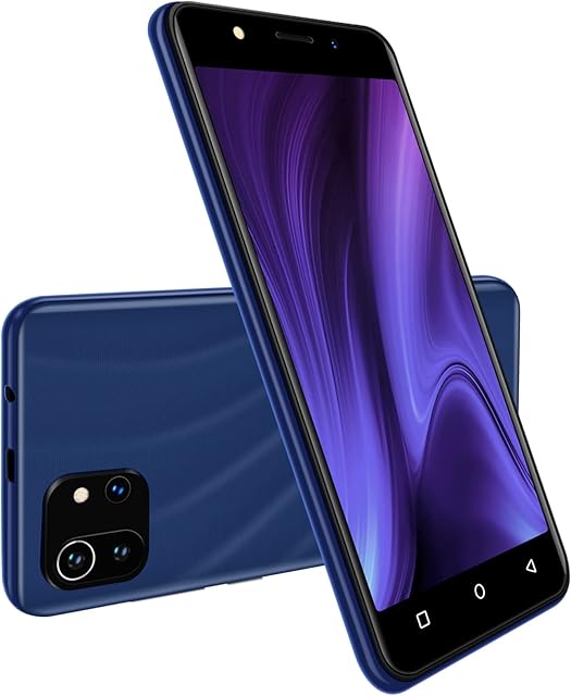 Xgody SIM Free UK Mobile Phone, K40 Face Unlocked 3G Smartphone, 5 inch Android 8.1(GMS) Phone, 1GB+8GB 64GB Extension Quad Core Dual SIM Network Triple Slots, WIFI GPS Bluetooth (Blue)
