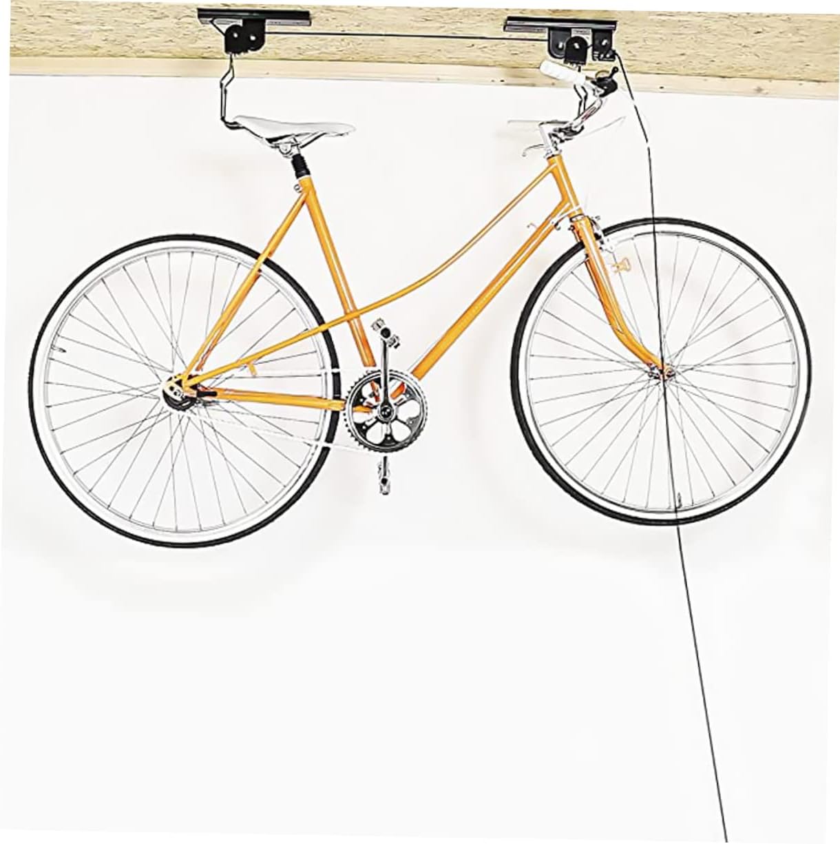 SUPVOX 1set Wall Mounted Bike Hanging Hook Ceiling Mount Indoor Storage Rack for Bike Types Space Saving Design for Garage and Home Protects against Scratches