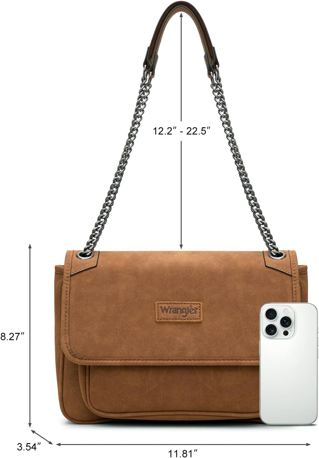 Wrangler Shoulder Bag for Women Retro Purses and Handbags Crossbody Bags with Chain Strap - Image 5