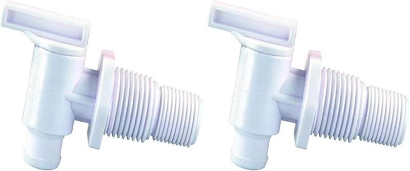 Registro de drenagem com rosca dupla JR Products 03175 branco – Pacote com 2