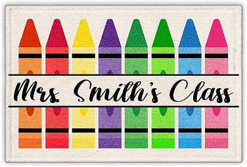 Felpudo para aula, salud mental, decoración de otoño para profesores, decoración de puerta de aula, tapete de bienvenida para aula, tapete de