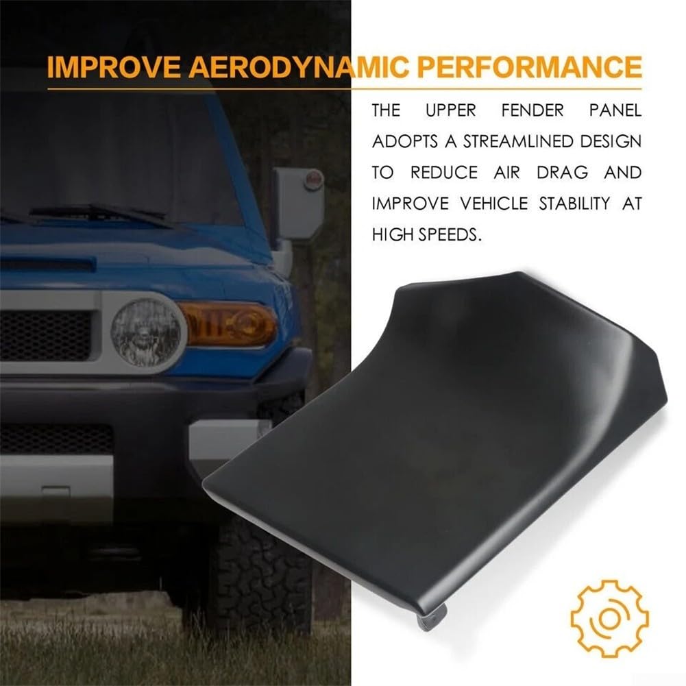Paire de panneaux supérieurs de capot latéral pour Toyota FJ pour Cruiser 2007-2014, plaque de garniture gauche droite 61102-35132 61101-35172 en plastique noir