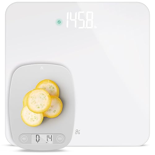 Greater Goods Báscula de cocina esencial y báscula Accucheck (blanco)