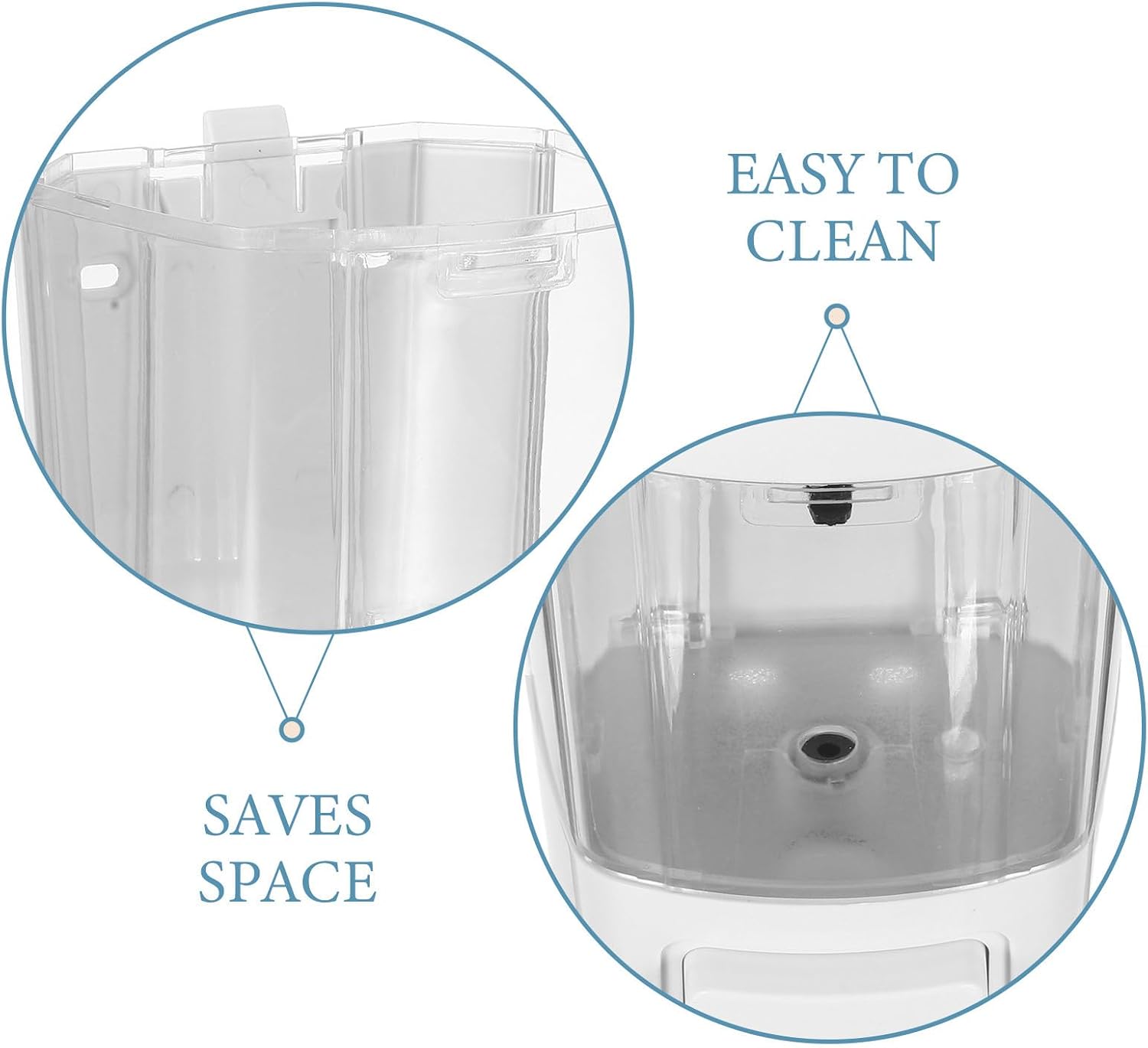 NUOBESTY Soap Dispenser Wall Mount: 27oz/800ml Commercial Heavy Duty Conditioner Containers Plastic Manual Pump for Bathroom Restaurant Hand Soap Shampoo Liquid image 3