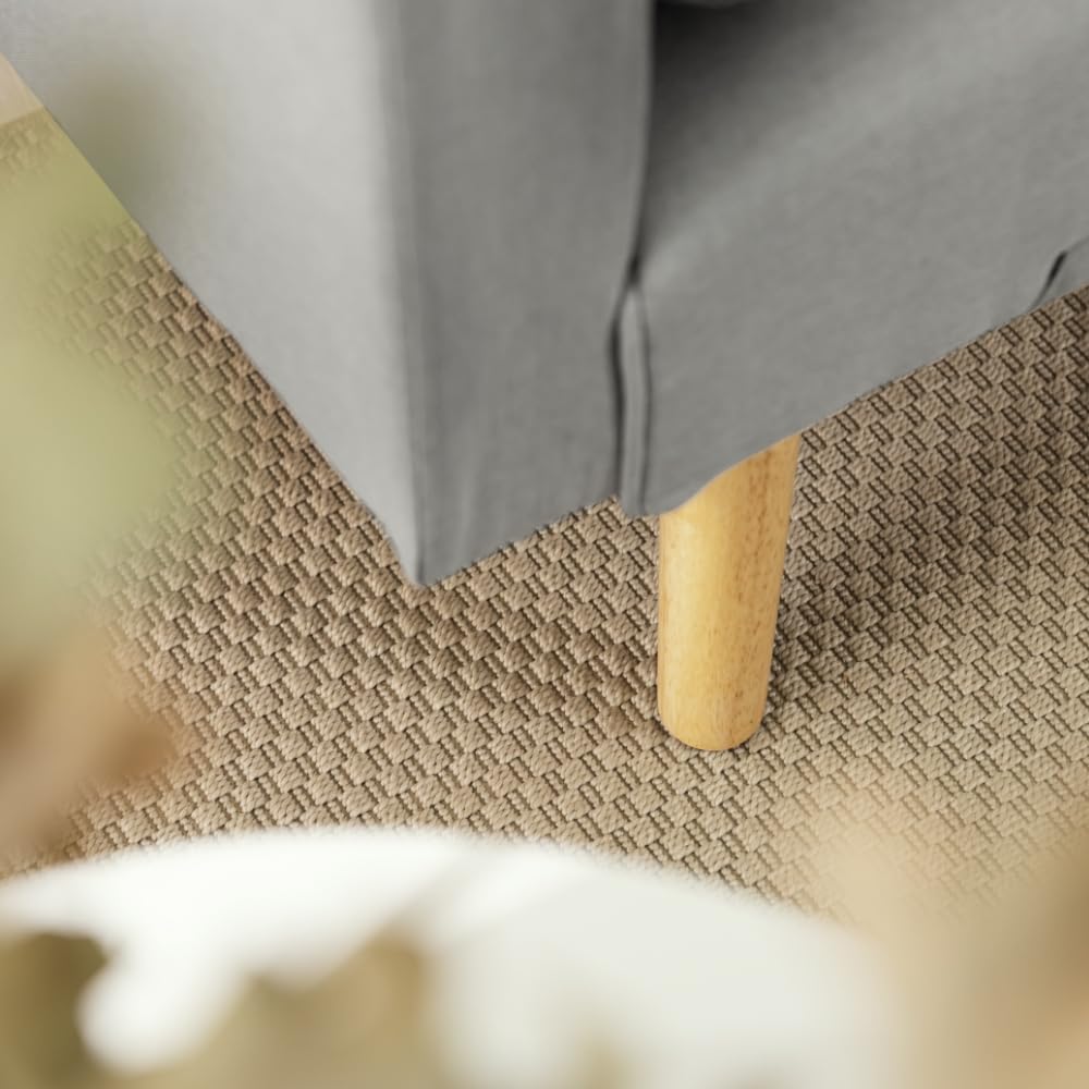 Nalui - Divano Letto 3 Posti Clic Clac 203x82x78cm One Dots con 2 Cuscini e Piedi Legno | Reclinazione Regolabile | Grigio