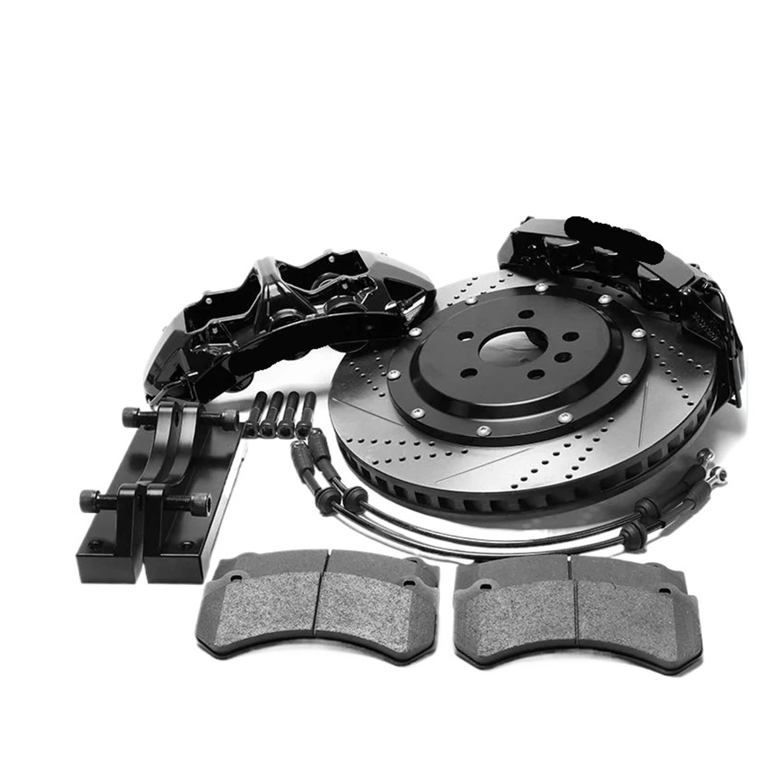 DOQUAMNEX Brake Caliper Brake Caliper Kit 6 Piston 378x32mm Rotor Fit for Golf 7 MK7 MK7GTI MK7R 2012-2021 19in Front Wheel Car Calipers(Yellow Caliper only)