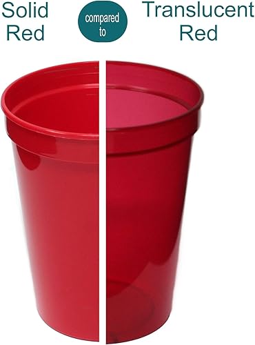 Miniatura 3 de Rolling Sands Vasos de plástico reutilizables para estadios de 16 onzas, paquete de 8, fabricados en Estados Unidos, sin BPA, aptos para