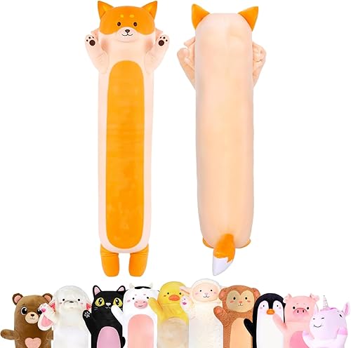 Almohada de cuerpo de felpa de Cuddle Paws con diseño de zorro para niños  Almohada larga de peluche para abrazar  Juguete suave y lindo para