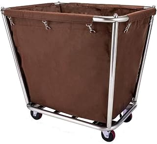 Heavy Duty Laundry Cart with Wheels - Commercial Trolley for Hospitals & Hotels, 10 Tubes, Durable, Easy Mobility, Ideal for Laundry Services